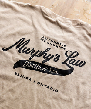 Murphy's Law Distillery KB2 Vintage Script Sand T-Shirt